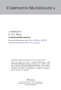 Graded Monoidal Categories Compositio Mathematica, Tome 28, No 3 (1974), P