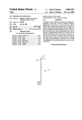 United States Patent (19) 11 Patent Number: 4,881,337 Mehl (45) Date of Patent: Nov
