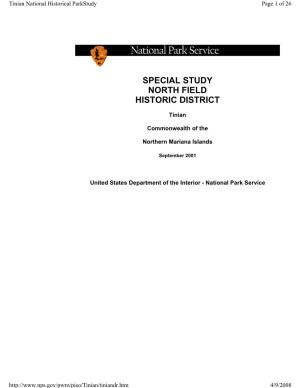Special Study North Field Historic District