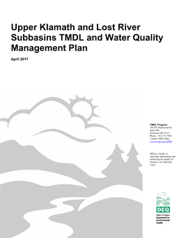 Upper Klamath and Lost River Subbasins TMDL and Water Quality Management Plan