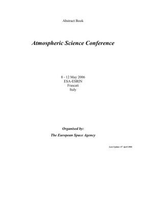 Atmospheric Science Conference