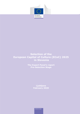 Selection of the European Capital of Culture (Ecoc) 2025 in Slovenia