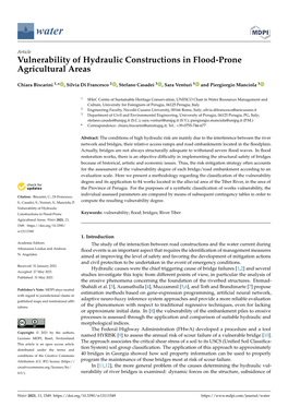 Vulnerability of Hydraulic Constructions in Flood-Prone Agricultural Areas
