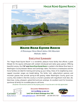Hague Road Equine Ranch