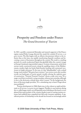Prosperity and Freedom Under Franco the Grand Invention of Tourism