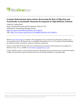 Framing Modernization Interventions: Reassessing the Role of Migration