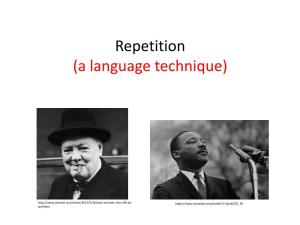 Repetition (A Language Technique)