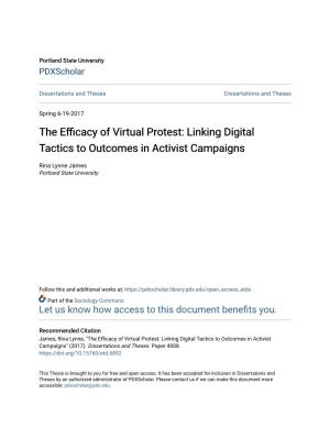 The Efficacy of Virtual Protest: Linking Digital Tactics to Outcomes in Activist Campaigns