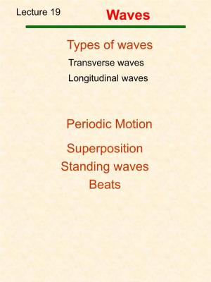 Types of Waves Periodic Motion