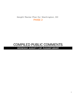 Compiled Public Comments Wednesday, August 7 | Mt