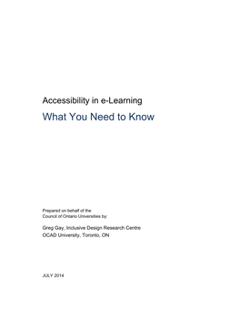 Accessibility in E-Learning What You Need to Know