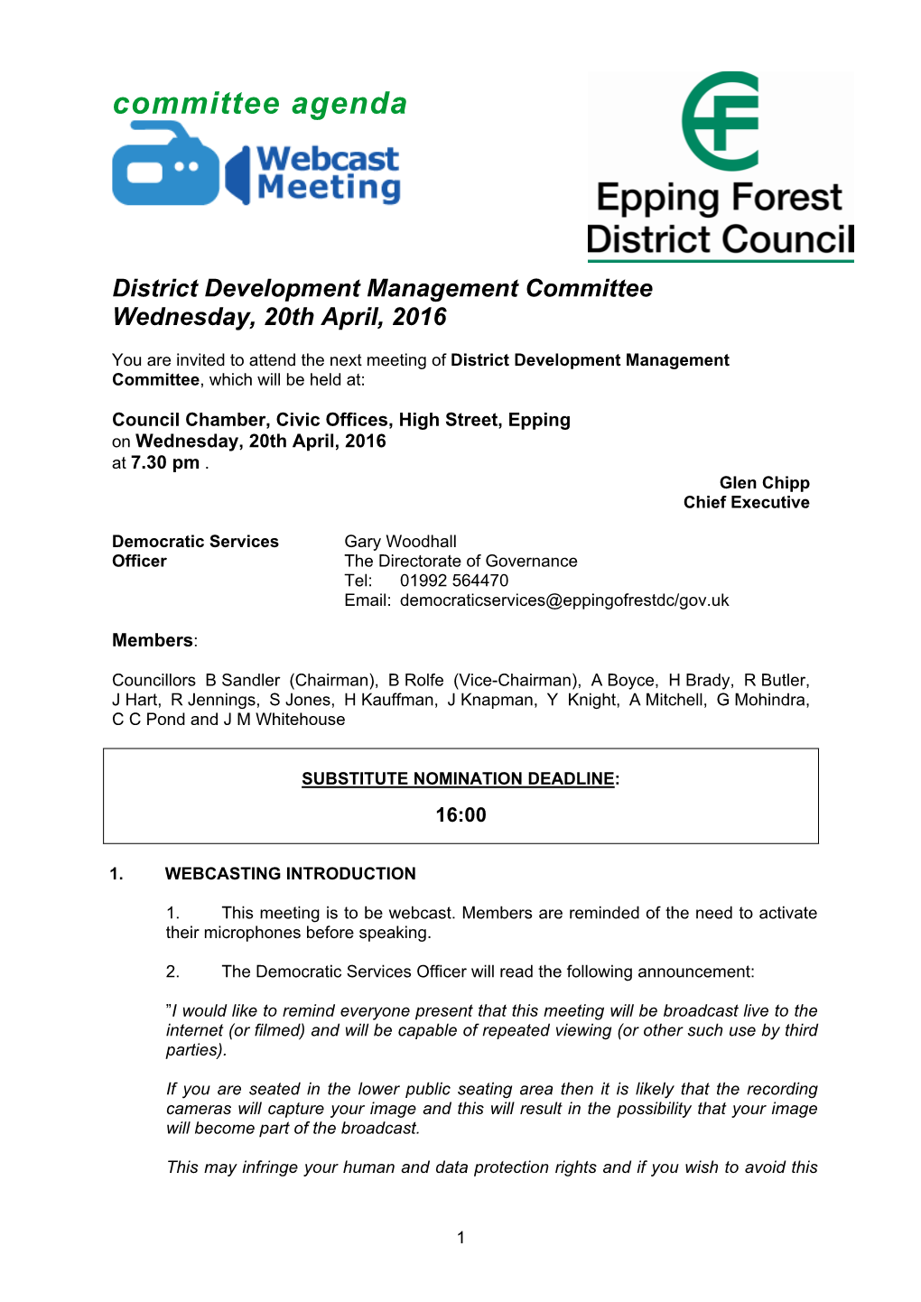 (Public Pack)Agenda Document for District Development Management