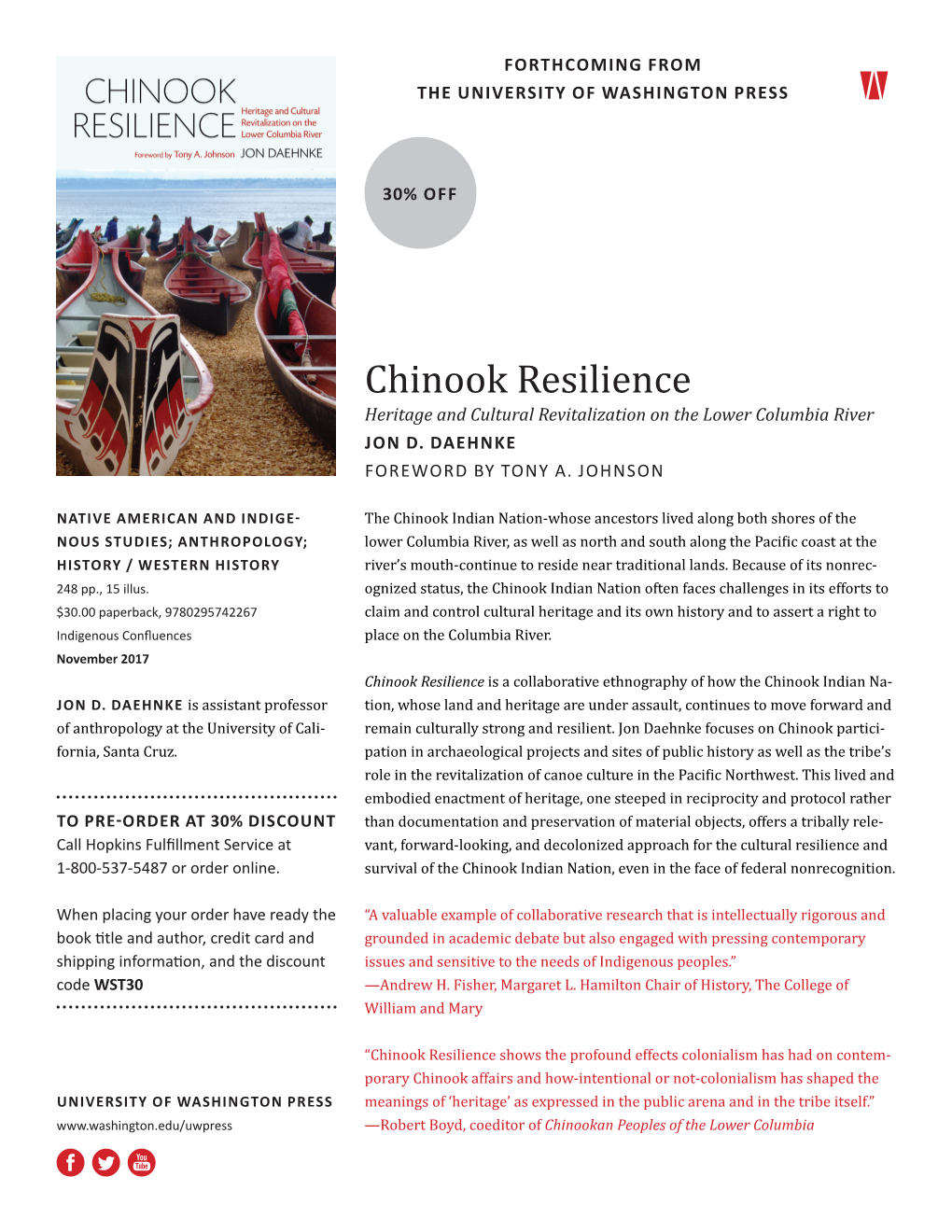 Chinook Resilience Heritage and Cultural Revitalization on the Lower Columbia River JON D