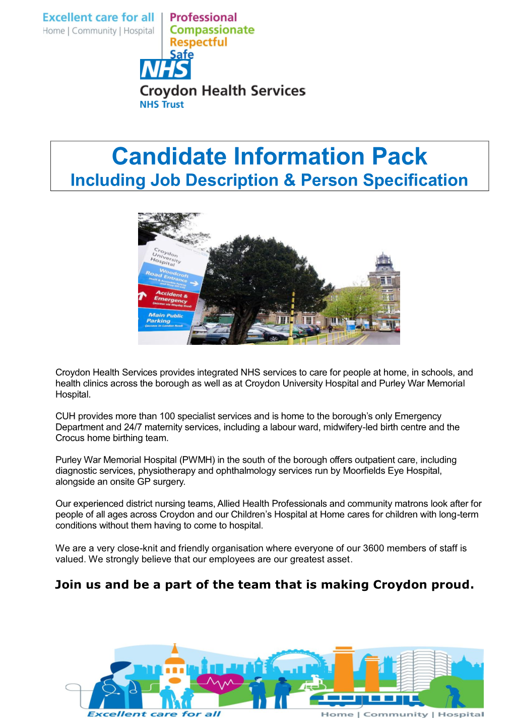 Candidate Information Pack Including Job Description & Person Specification