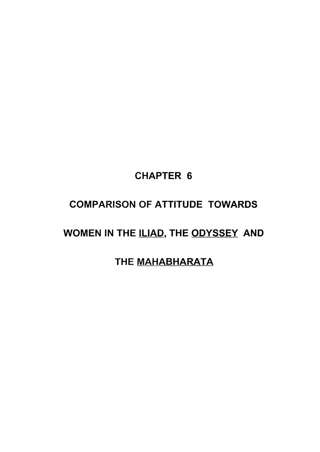 Chapter 6 Comparison of Attitude Towards Women In