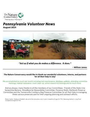Pennsylvania Volunteer News August 2019 ______