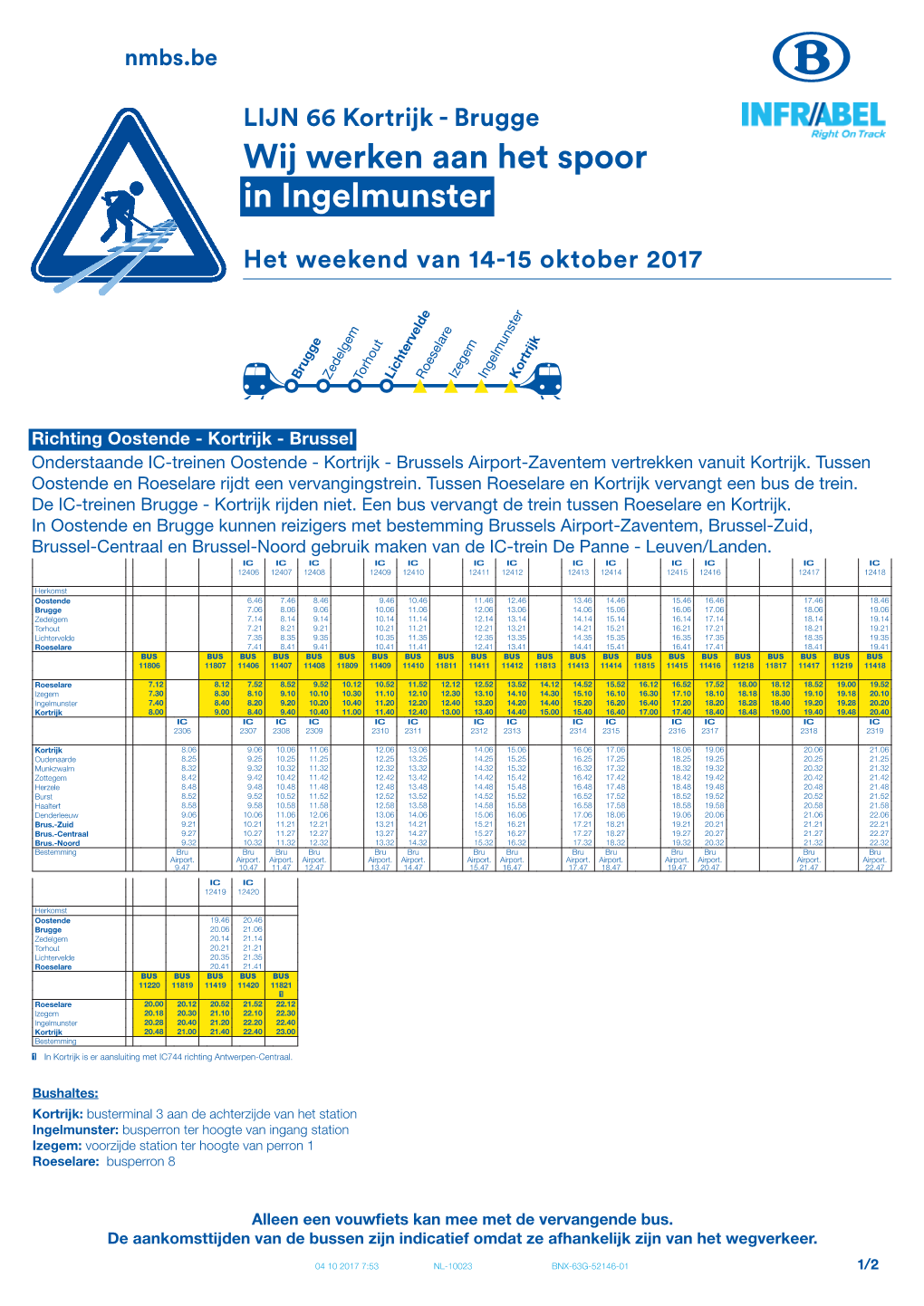 Wij Werken Aan Het Spoor in Ingelmunster