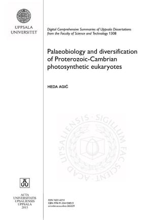 Palaeobiology and Diversification of Proterozoic-Cambrian Photosynthetic Eukaryotes
