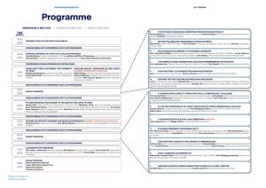 PROGRAMME WEDNESDAY 50TH EDITION Programme