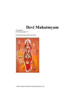 Devi Mahatmyam Translated by P