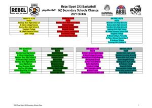 Rebel Sport 3X3 Basketball NZ Secondary Schools Champs 2021