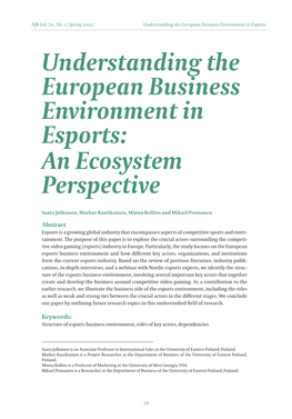 Understanding the European Business Environment in Esports