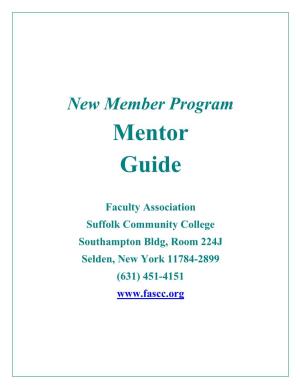 New Member Mentor Guide