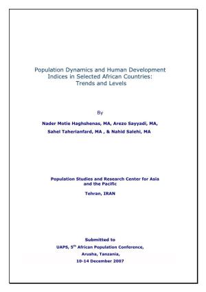 Population Dynamics and Human Development Indices in Selected African Countries: Trends and Levels