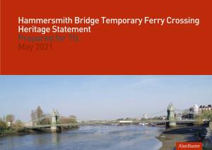 Heritage Statement Prepared for Tfl May 2021