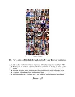 The Persecution of the Intellectuals in the Uyghur Region Continues