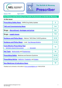 Norfolk & Waveney Prescriber