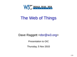 The Web of Things, Nov'15