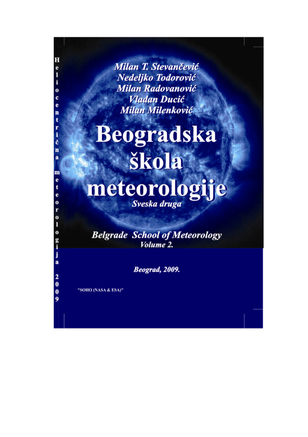 Beogradska Škola Meteorologije Sveska Druga Belgrade School of Meteorology Volume 2