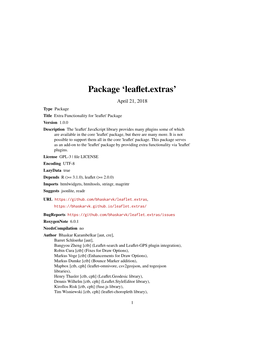 Package 'Leaflet.Extras'