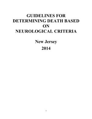 Guidelines for Determining Death Based on Neurological Criteria