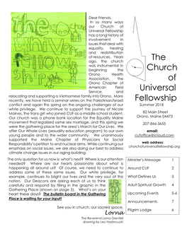 The Church of Universal Fellowship in Orono As Part of the Organization’S Music with a Mission Series
