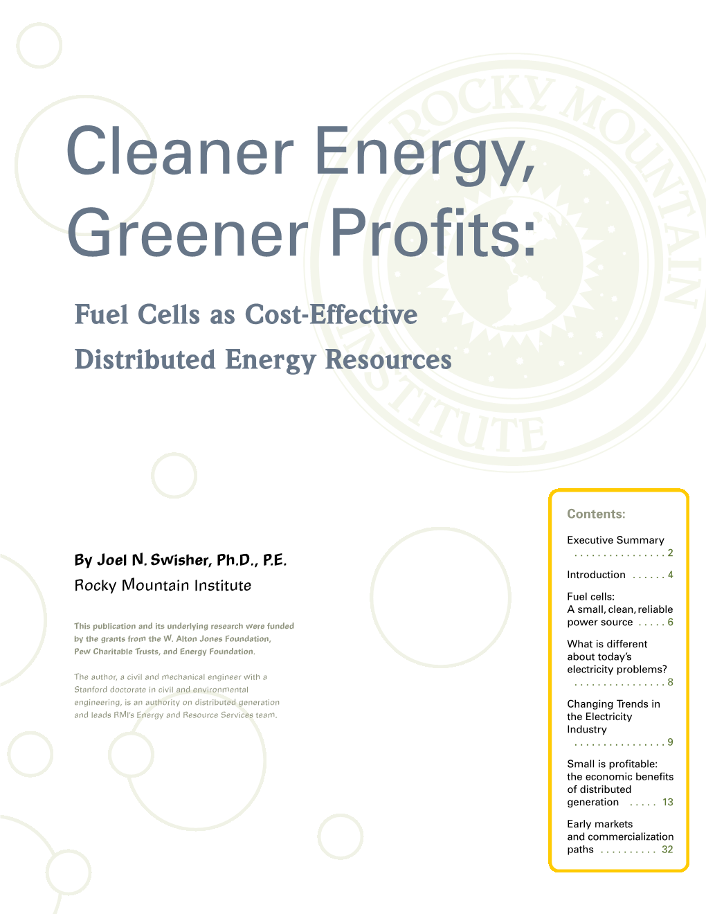 Cleaner Energy, Greener Profits