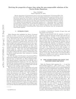 Deriving the Properties of Space Time Using the Non-Compressible