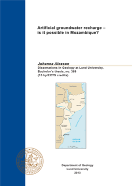 Artificial Groundwater Recharge – Is It Possible in Mozambique?