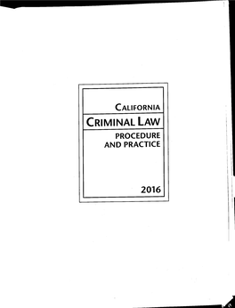 Criminal Law Procedure and Practice