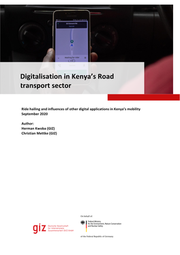 Digitalisation in Kenya's Road Transport Sector