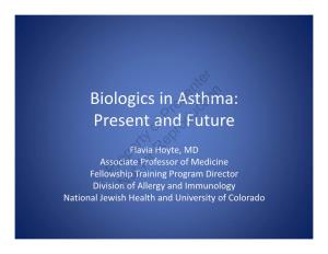 Biologics in Asthma