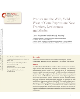 Protists and the Wild, Wild West of Gene Expression