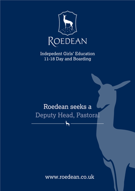 Deputy Head, Pastoral Roedean Seeks A