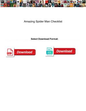 Amazing Spider Man Checklist
