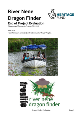 River Nene Dragonfinder Education Evaluation