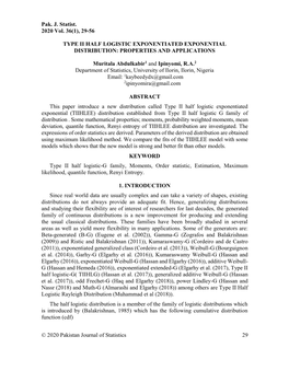 Type Ii Half Logistic Exponentiated Exponential Distribution: Properties and Applications