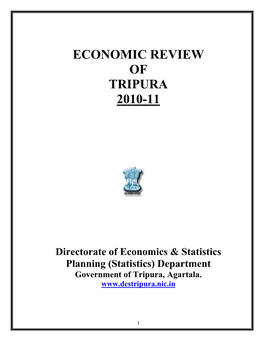 Economic Review of Tripura 2010-11