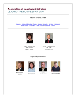 Association of Legal Administrators LEADING the BUSINESS of LAW