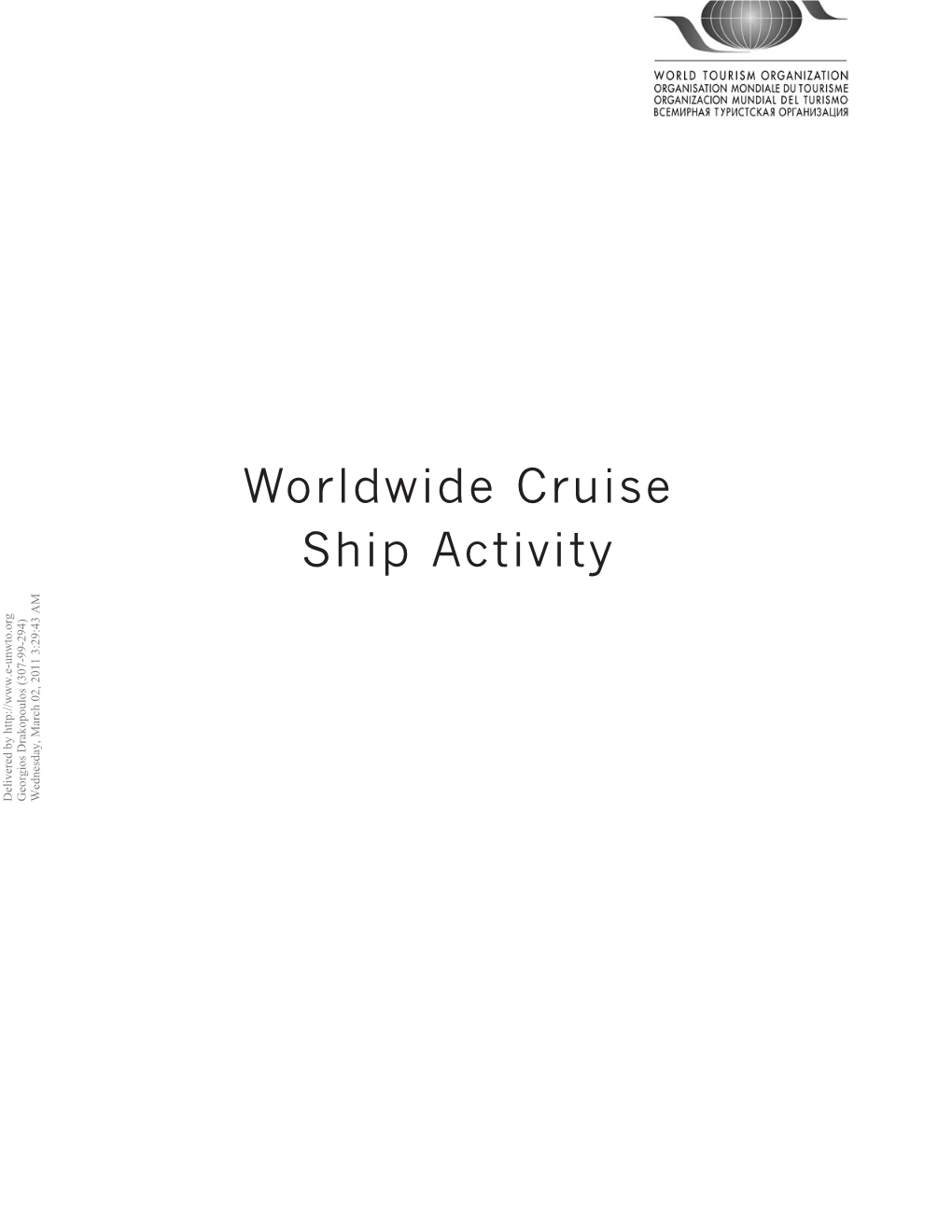 Worldwide Cruise Ship Activity